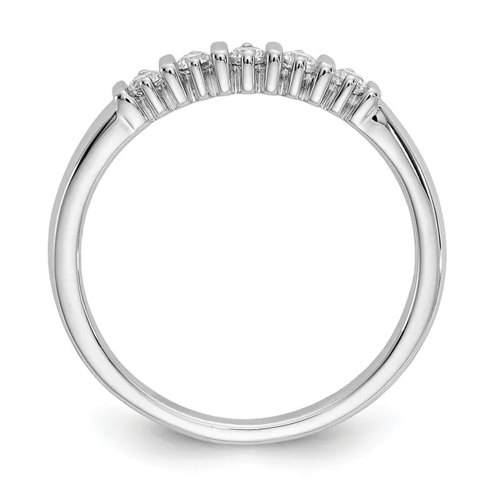 025ct CZ Solid Real 14K White Gold 5Stone Wedding Band Ring Goldia Rings