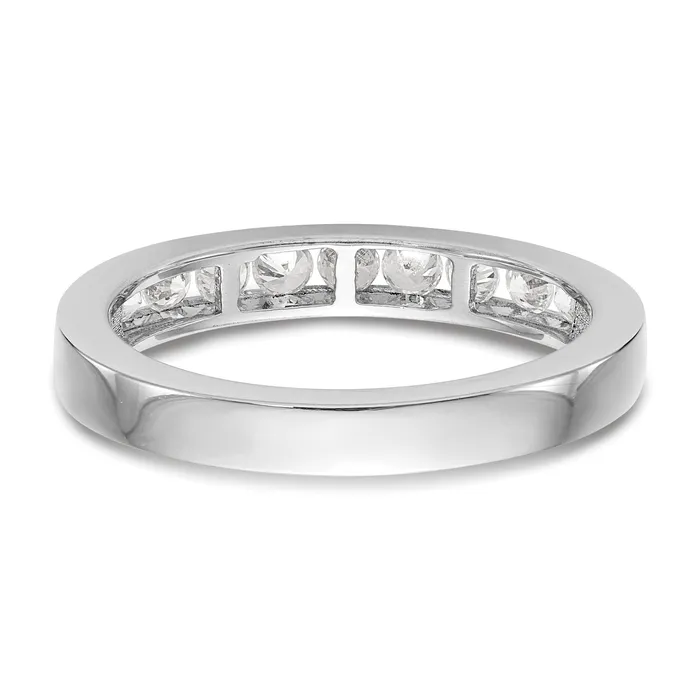 032ct CZ Solid Real 14k White Gold Wedding Wedding Band Ring Goldia Rings