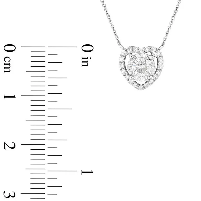 033 CT TW Natural Diamond Heart Frame Pendant in 10K White Gold Goldia Necklaces 033 CT TW Natural Diamond Heart Frame Pendant in 10K White Gold Goldia Necklaces