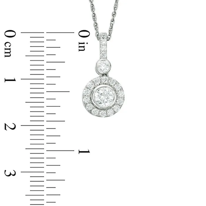 05 CT TW Natural Diamond Frame Drop Pendant in 10K White Gold Goldia Earrings 05 CT TW Natural Diamond Frame Drop Pendant in 10K White Gold Goldia Earrings
