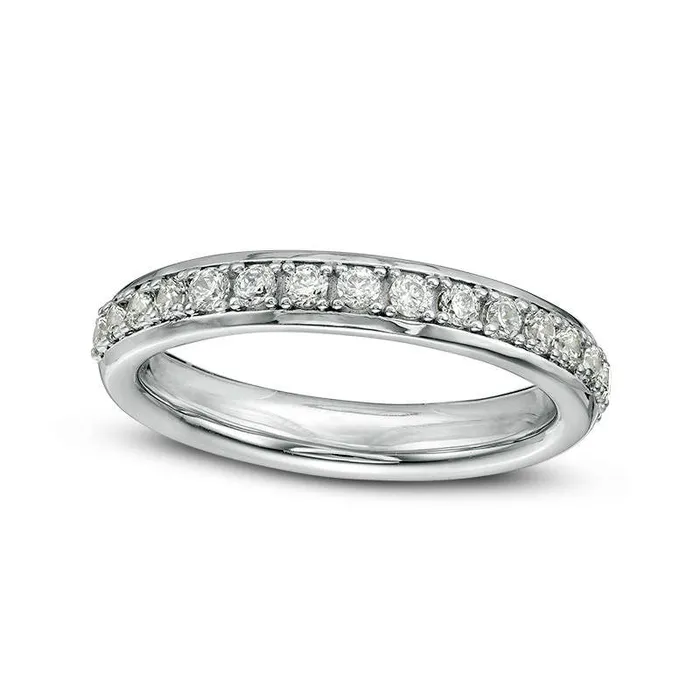 050 CT TW Natural Diamond Wedding Band in Solid 10K White Gold Goldia Rings 050 CT TW Natural Diamond Wedding Band in Solid 10K White Gold Goldia Rings