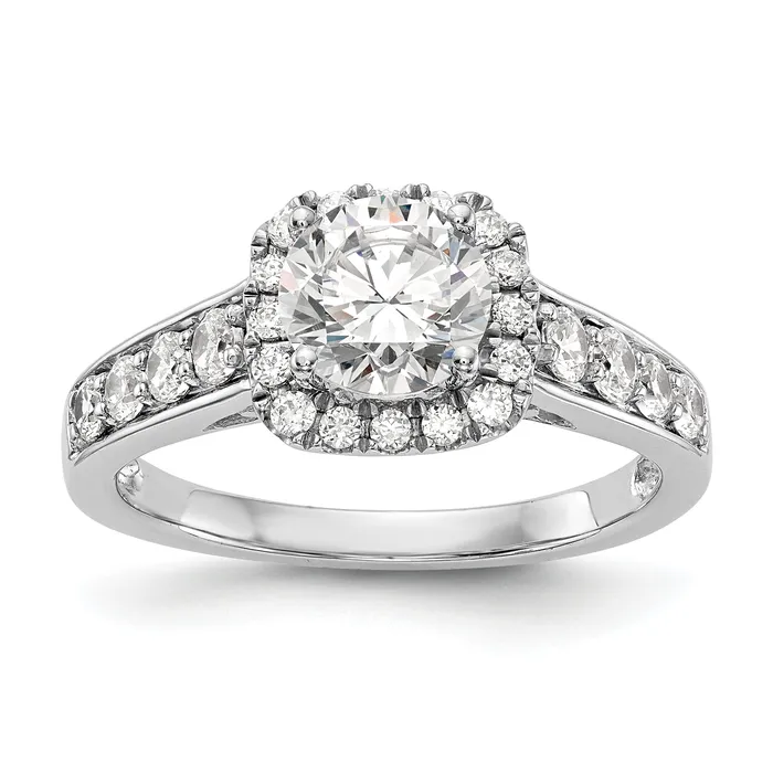 053ct CZ Solid Real 14K White Gold Peg Set Cushion Halo Engagement Ring Goldia Rings 053ct CZ Solid Real 14K White Gold Peg Set Cushion Halo Engagement Ring Goldia Rings