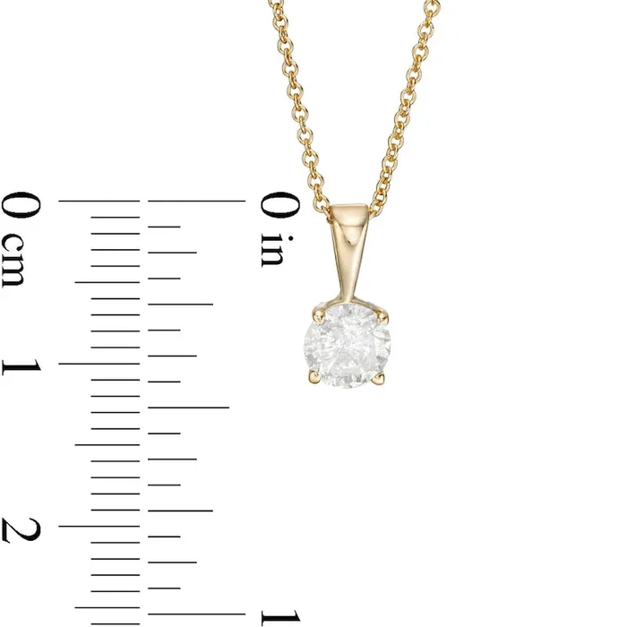 063 CT Natural Clarity Enhanced Solitaire Pendant in 10K Yellow Gold II3 Goldia Necklaces 063 CT Natural Clarity Enhanced Solitaire Pendant in 10K Yellow Gold II3 Goldia Necklaces