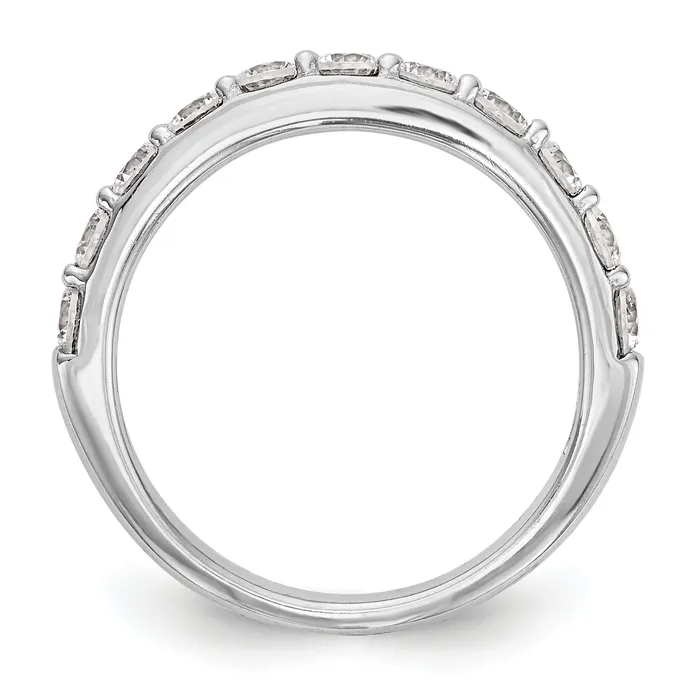 100ct CZ Solid Real 14k White Gold Wedding Wedding Band Ring Goldia Rings