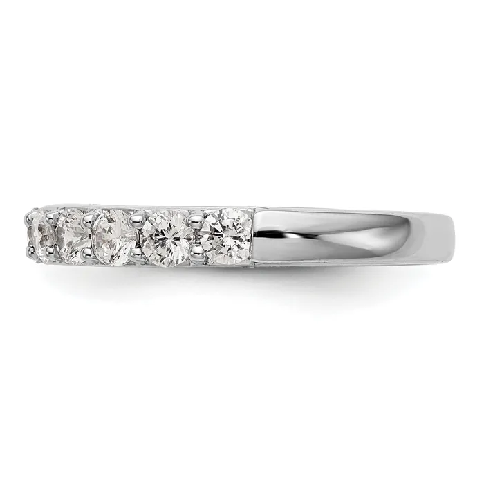 100ct CZ Solid Real 14k White Gold Wedding Wedding Band Ring Goldia Rings