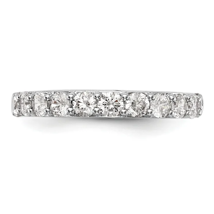 100ct CZ Solid Real 14k White Gold Wedding Wedding Band Ring Goldia Rings