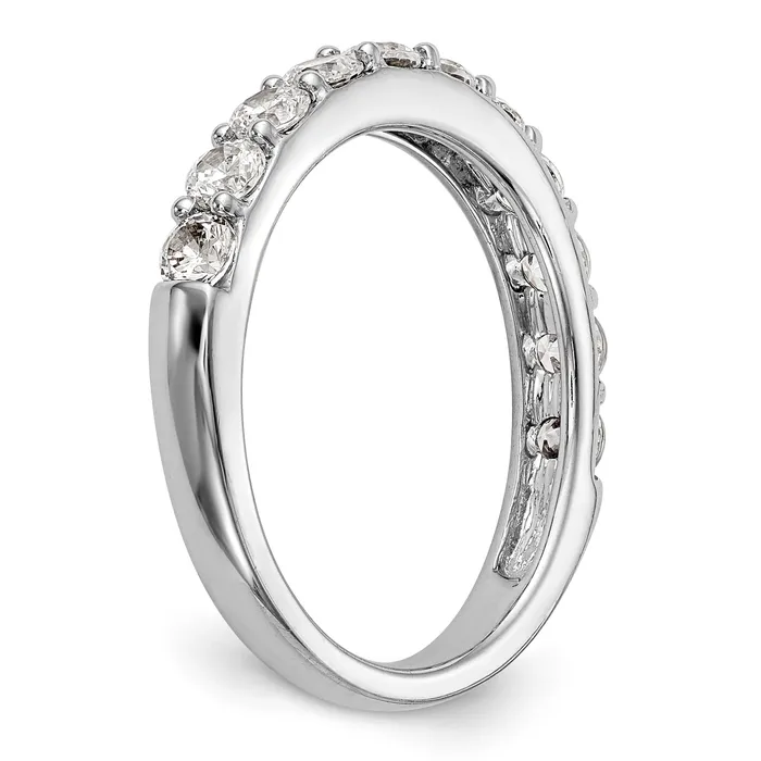 100ct CZ Solid Real 14k White Gold Wedding Wedding Band Ring Goldia Rings