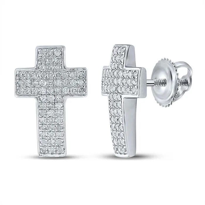 12CTWDiamond GIFT CROSS EARRING gndatlanta Earrings
