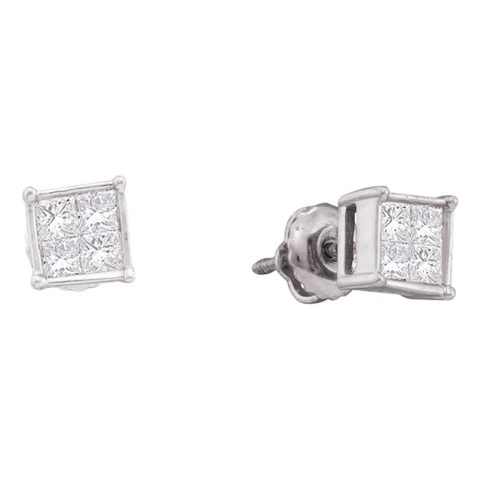 14CTWDiamond INVISIBLE EARRING gndatlanta Earrings