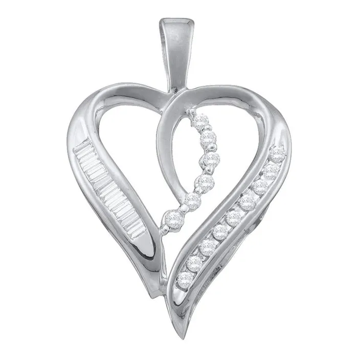 16CTWDiamond HEART PENDANT gndatlanta Necklaces