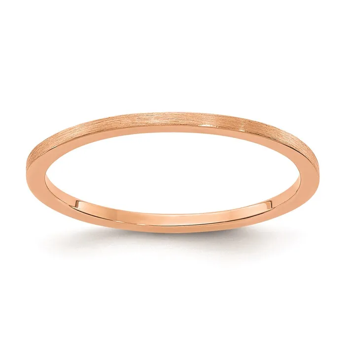 10K Rose Gold 12mm Flat Satin Stackable Mens Ladies Wedding Band Ring Goldia Rings 10K Rose Gold 12mm Flat Satin Stackable Mens Ladies Wedding Band Ring Goldia Rings