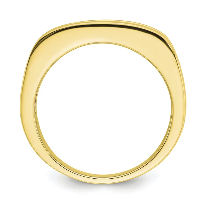 10k Yellow Gold 34 Ct Lab Grown Diamond VSSI G Mens Band Ring Goldia Rings