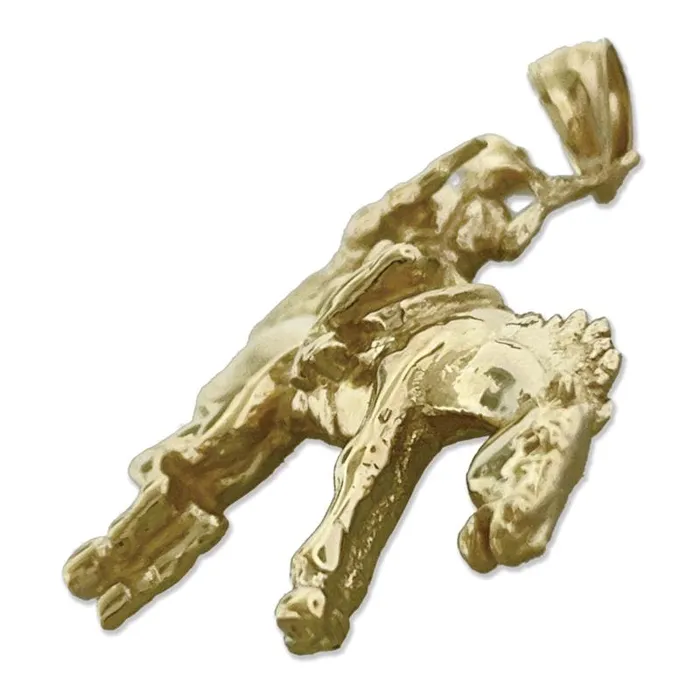 14K Gold Bucking Bronco Horse Pendant Goldia PreStyled Sets
