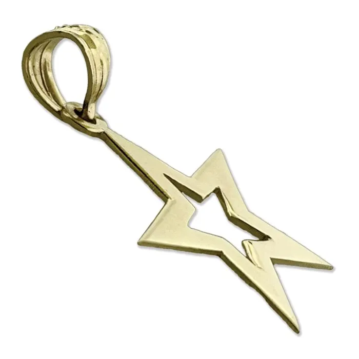 14K Gold Cutout Star Celestial Pendant Goldia Necklaces
