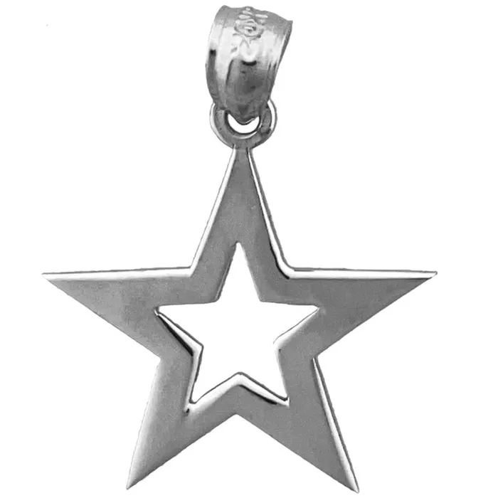 14K Gold Cutout Star Celestial Pendant Goldia Necklaces