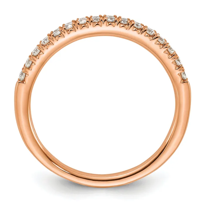 14k Rose Gold 14 Ct Lab Grown Diamond VSSI G Wedding Band Ring Goldia Rings