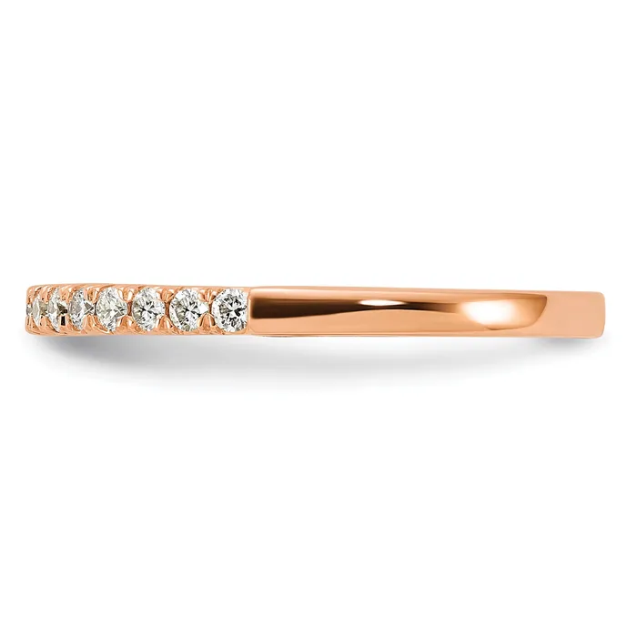 14k Rose Gold 14 Ct Lab Grown Diamond VSSI G Wedding Band Ring Goldia Rings