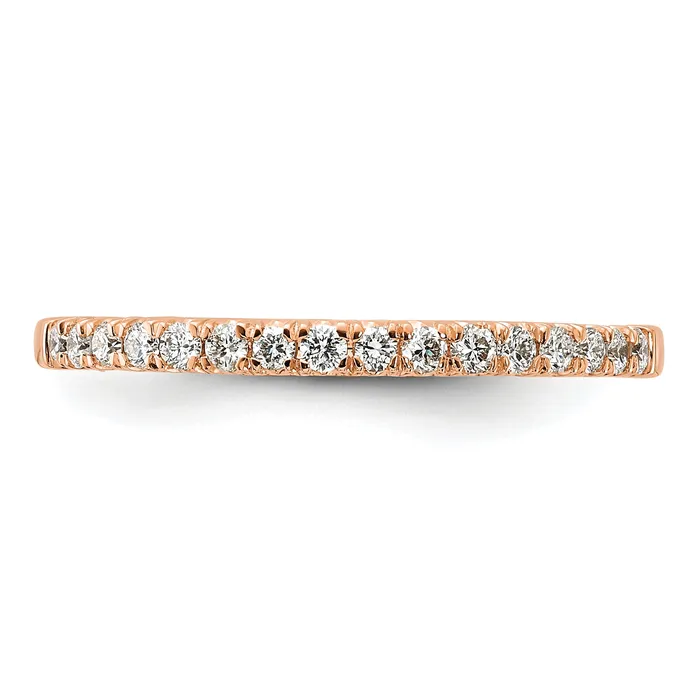 14k Rose Gold 14 Ct Lab Grown Diamond VSSI G Wedding Band Ring Goldia Rings