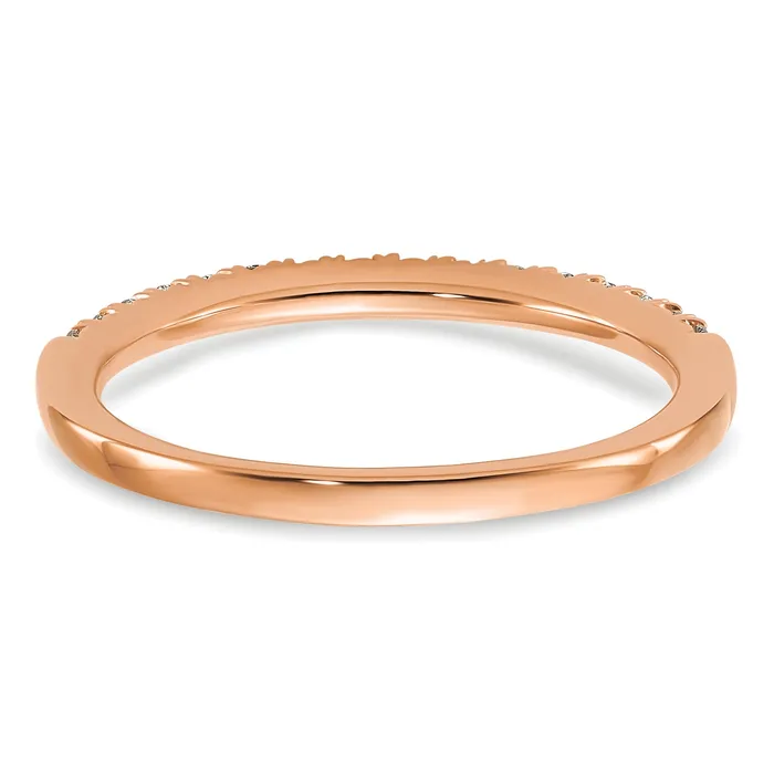 14k Rose Gold 14 Ct Lab Grown Diamond VSSI G Wedding Band Ring Goldia Rings