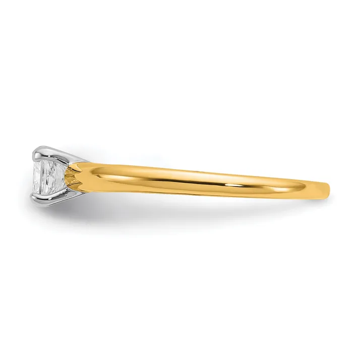 14k Twotone 12 Ct Certified Lab Grown Diamond VSSI G Princess Solitare Engagement Ring Goldia Rings