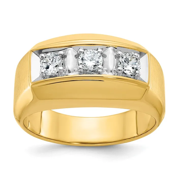 14k Twotone Gold Mens Diamond Ring Mounting Goldia Rings