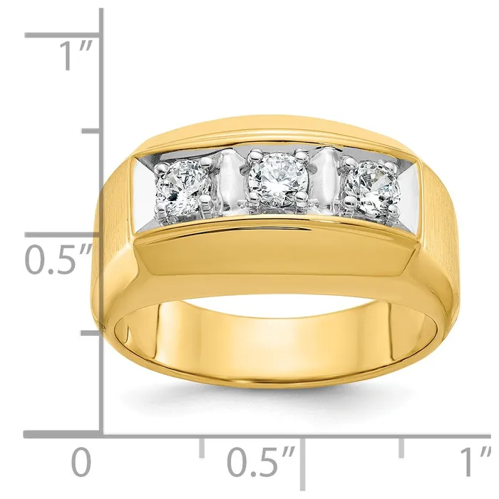 14k Twotone Gold Mens Diamond Ring Mounting Goldia Rings