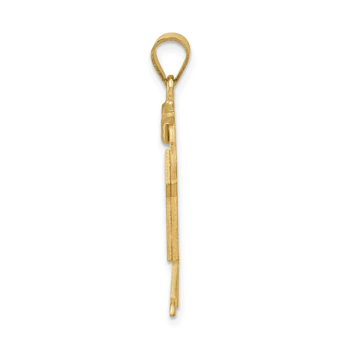 14k Twotone Gold Twotone Gold Large Boy wHat on Left Engravable Charm Goldia Rings
