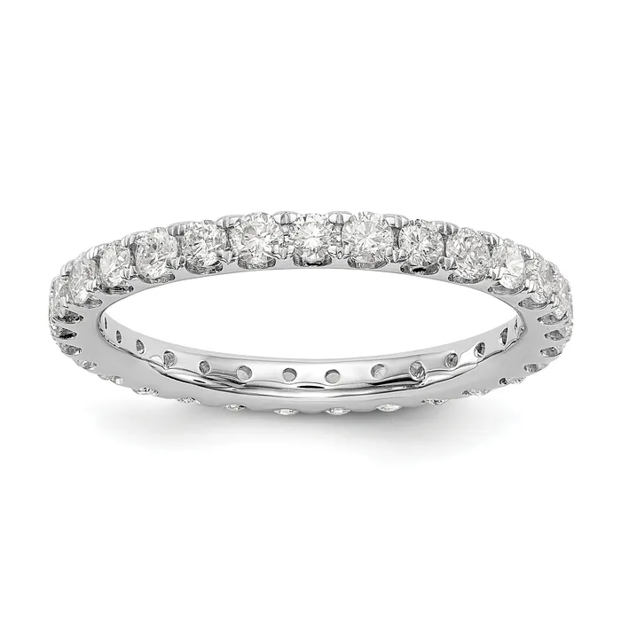 14k White Gold 1 Ct Lab Grown Diamond VSSI G Shared Prong Eternity Band Ring Goldia Rings 14k White Gold 1 Ct Lab Grown Diamond VSSI G Shared Prong Eternity Band Ring Goldia Rings