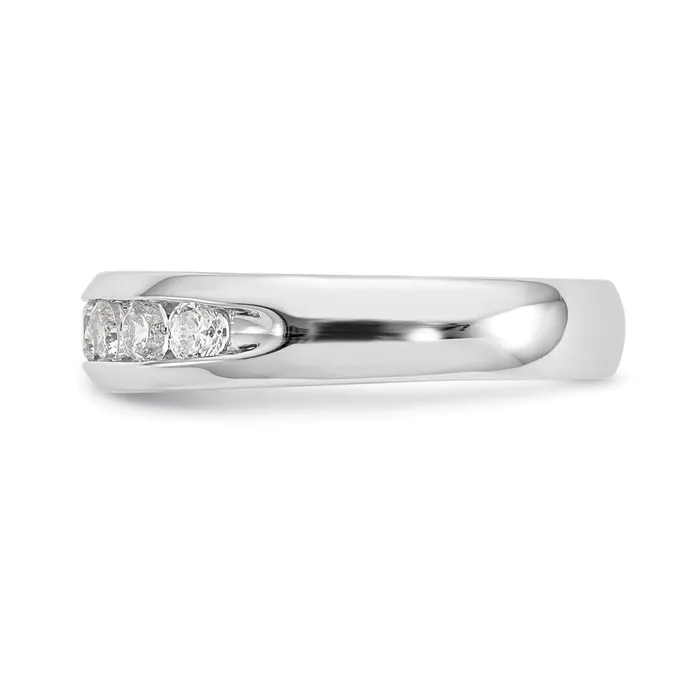 14K White Gold 9Stone Real Diamond Channel Band goldiaca Rings