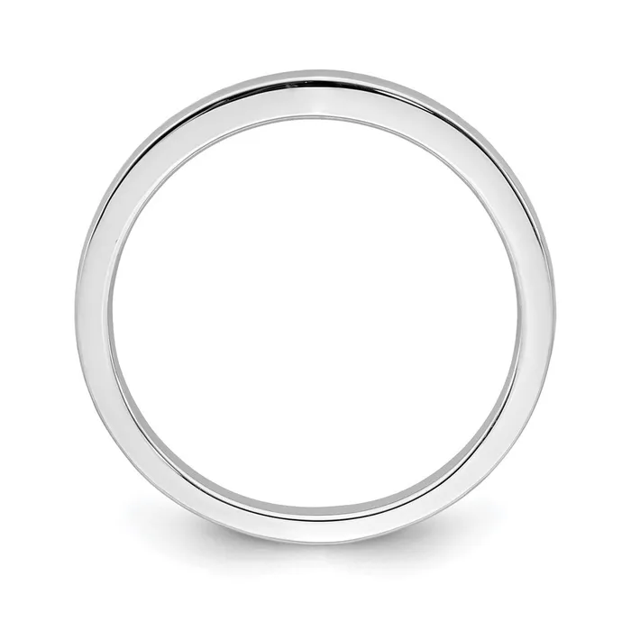 14k White Gold Contoured Band Goldia Rings