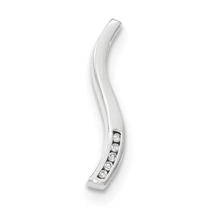 14k White Gold Diamond Chain Slide Goldiacom Necklaces