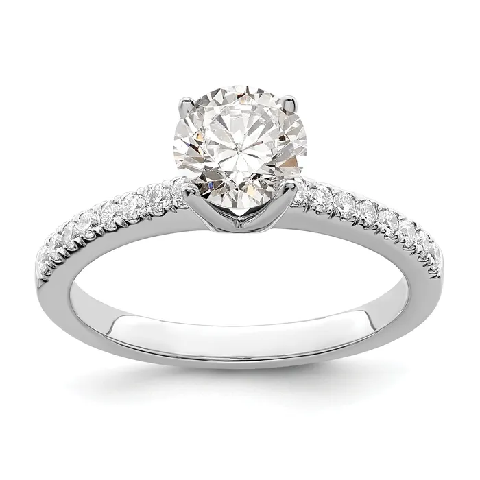 14K White Gold Lab Grown Diamond VSSI FGH Engagement Ring Goldia Rings
