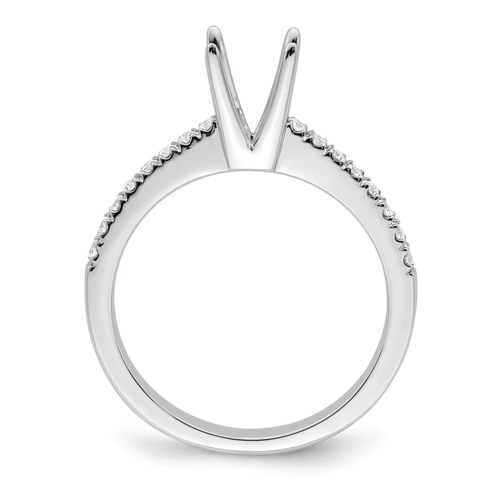 14K White Gold Lab Grown Diamond VSSI FGH Engagement Ring Goldia Rings