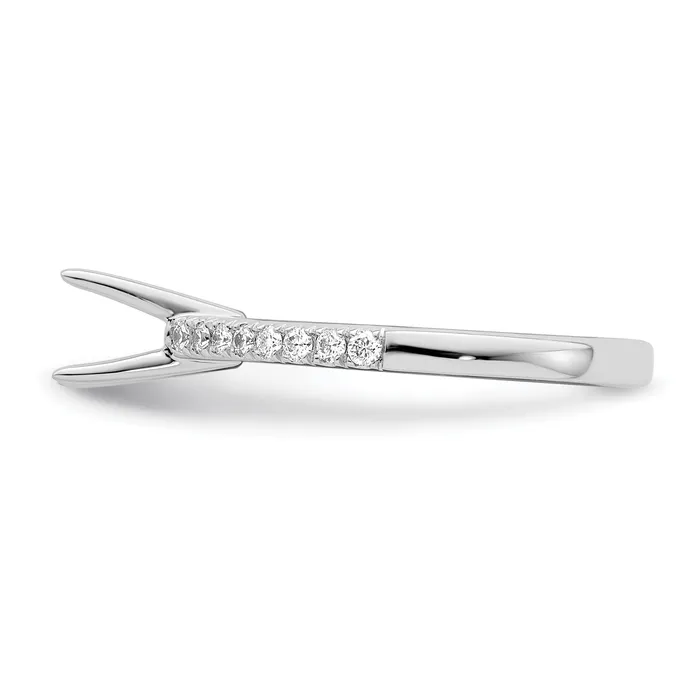 14K White Gold Lab Grown Diamond VSSI FGH Engagement Ring Goldia Rings