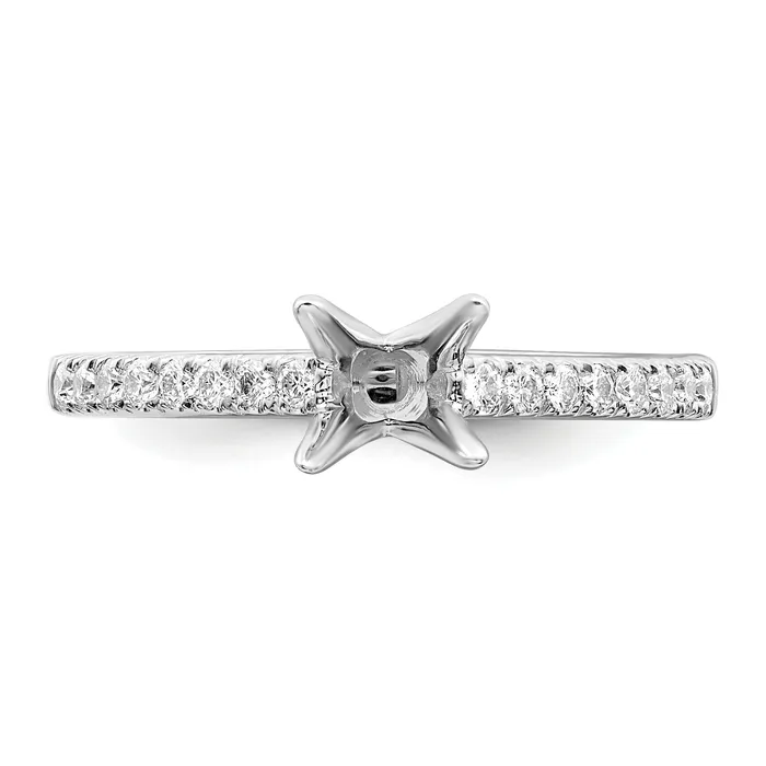14K White Gold Lab Grown Diamond VSSI FGH Engagement Ring Goldia Rings