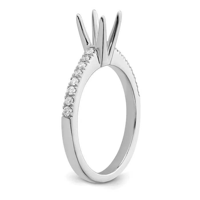 14K White Gold Lab Grown Diamond VSSI FGH Engagement Ring Goldia Rings