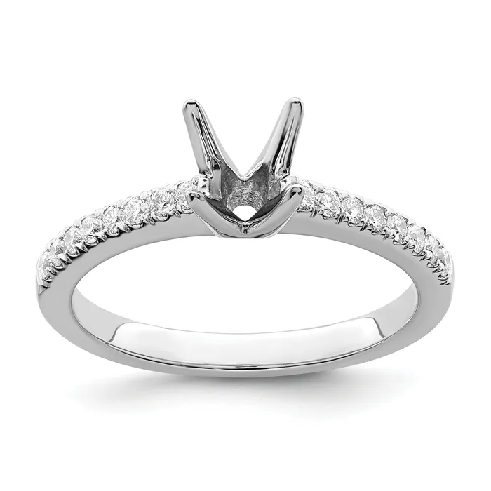 14K White Gold Lab Grown Diamond VSSI FGH Engagement Ring Goldia Rings