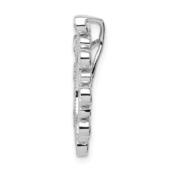 14K White Gold Lab Grown Diamond VSSI G Fancy Teardrop Chain Slid Goldia Necklaces