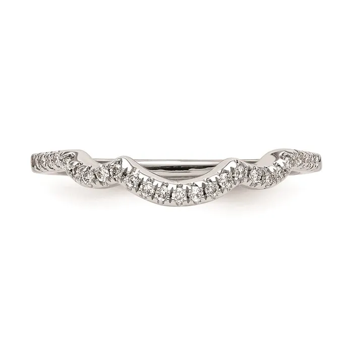 14k White Gold Real Diamond Wedding Band Goldiacom Rings