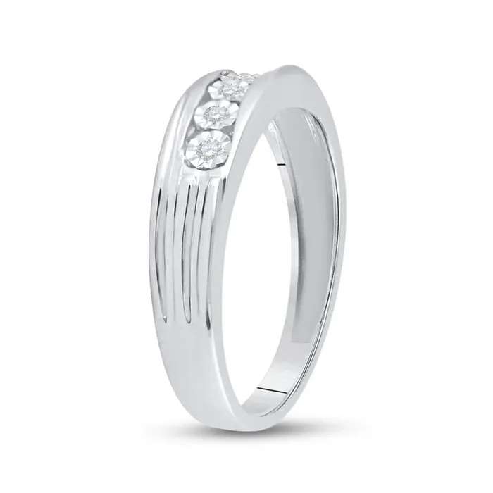 14k White Gold Round Diamond 5Stone Band Ring 110 Cttw gndatlanta Rings