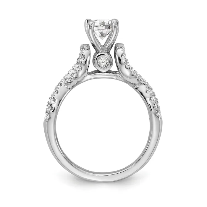 14k White Gold Simulated Diamond Infinity Engagement Ring Goldiacom Rings
