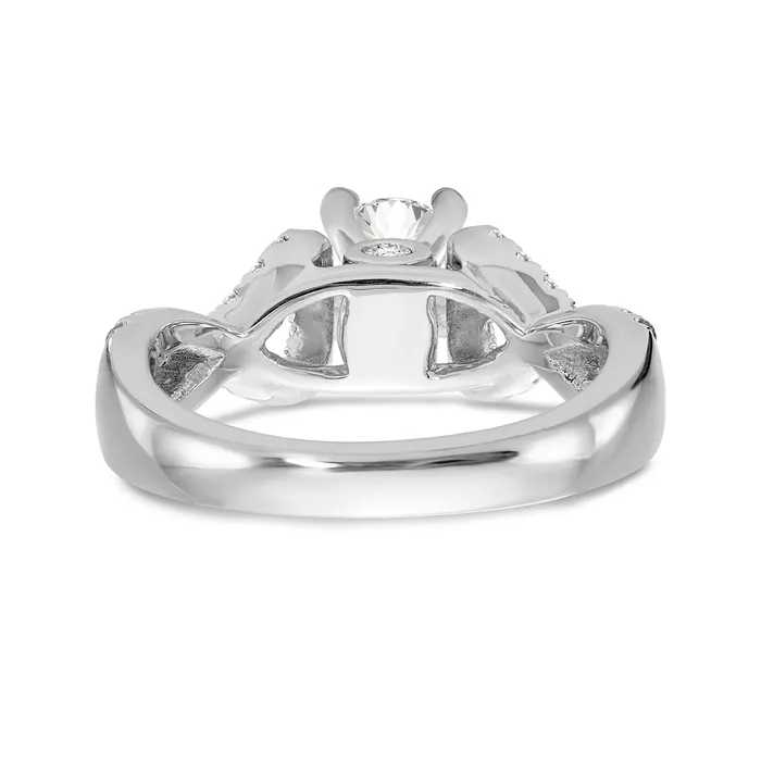 14k White Gold Simulated Diamond Infinity Engagement Ring Goldiacom Rings