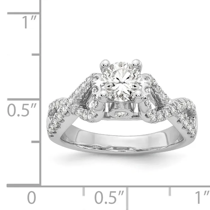 14k White Gold Simulated Diamond Infinity Engagement Ring Goldiacom Rings