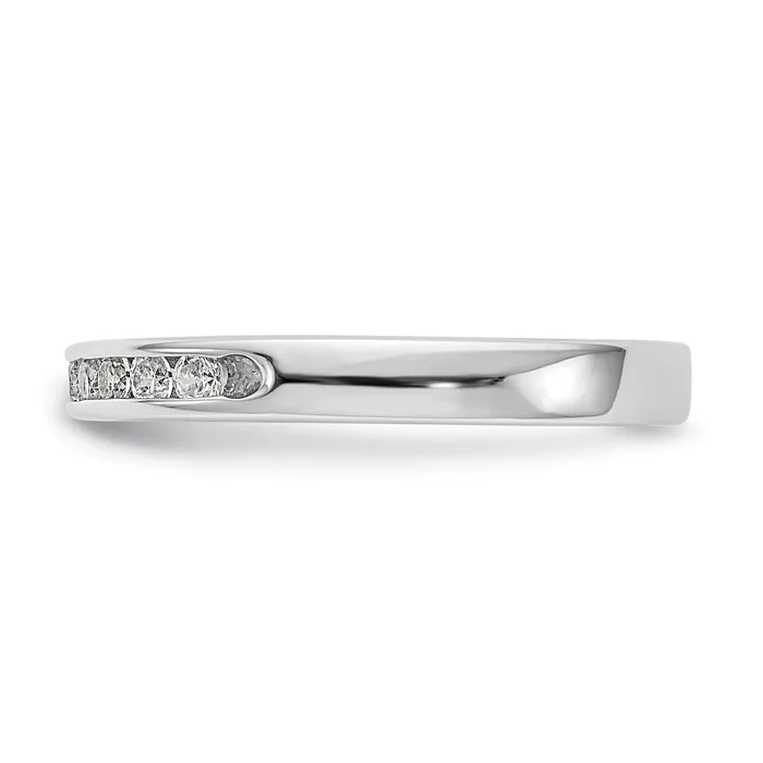 14k White Gold True Origin Lab Grown SIVS Near Colorless 13 Ct Round Diamond Mens Channel Band Ring Goldia Rings