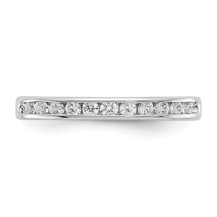 14k White Gold True Origin Lab Grown SIVS Near Colorless 13 Ct Round Diamond Mens Channel Band Ring Goldia Rings