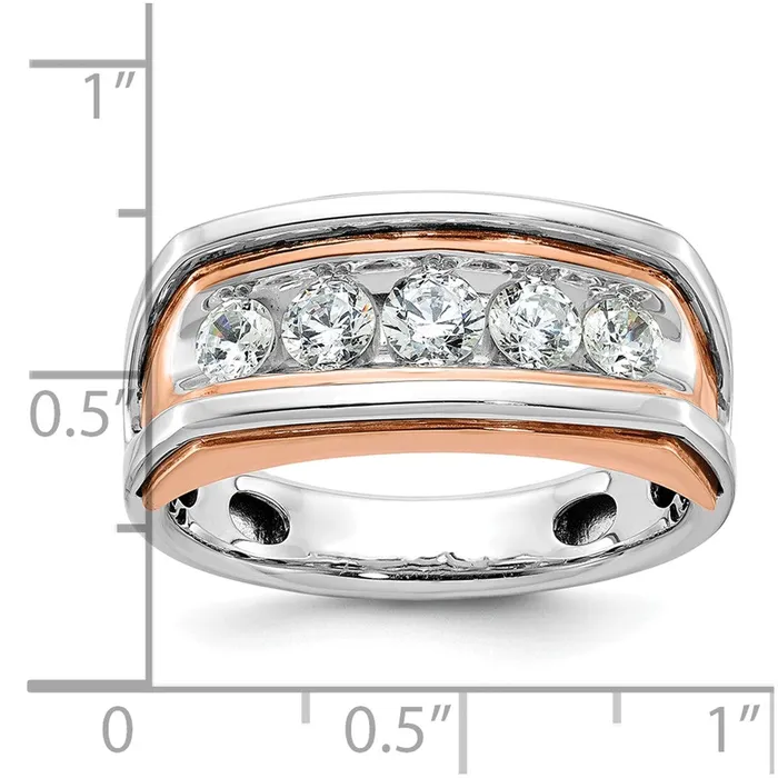 14k WhiteRose Gold Twotone Gold WhiteRose Gold Mens Diamond Ring Mounting Goldia Rings