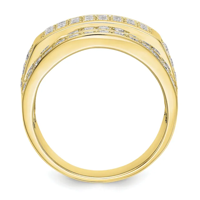 14k Yellow Gold 2 Ct Lab Grown Diamond VSSI G Mens Ring Goldia Rings
