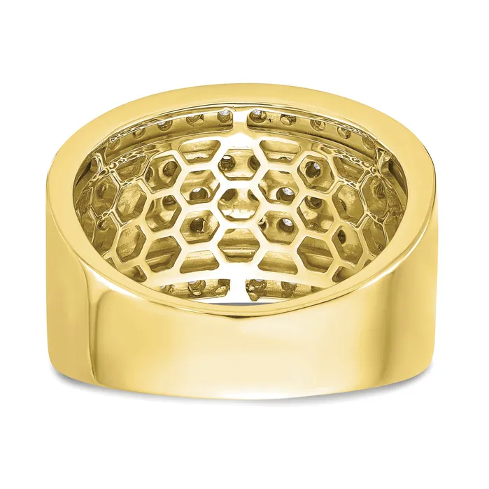 14k Yellow Gold 2 Ct Lab Grown Diamond VSSI G Mens Ring Goldia Rings