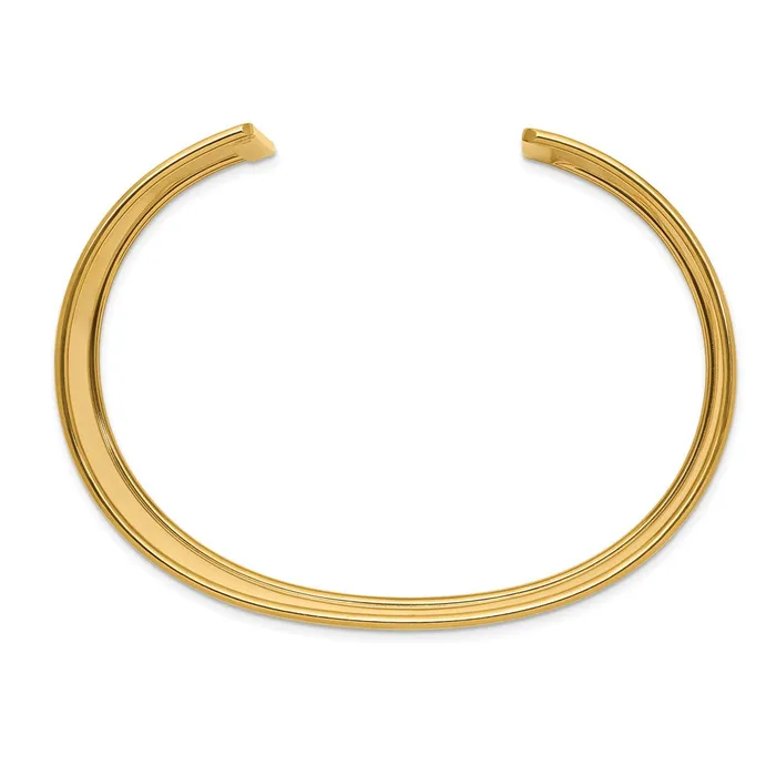 14k Yellow Gold 37mm Polished Cuff Bangle Goldia PreStyled Sets