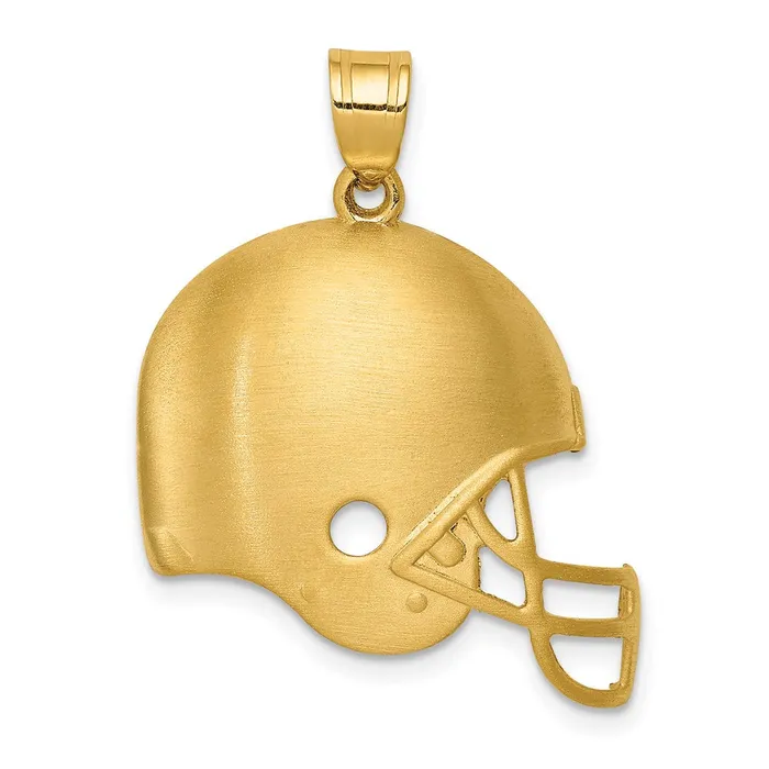 14k Yellow Gold Brushed Football Helmet Pendant Goldia PreStyled Sets